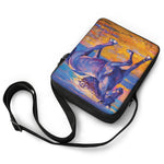 Sunset Horse Painting Print Rectangular Crossbody Bag
