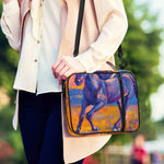 Sunset Horse Painting Print Shoulder Strap Bible Bag