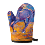 Sunset Horse Painting Print Single Oven Mitt