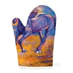 Sunset Horse Painting Print Single Oven Mitt