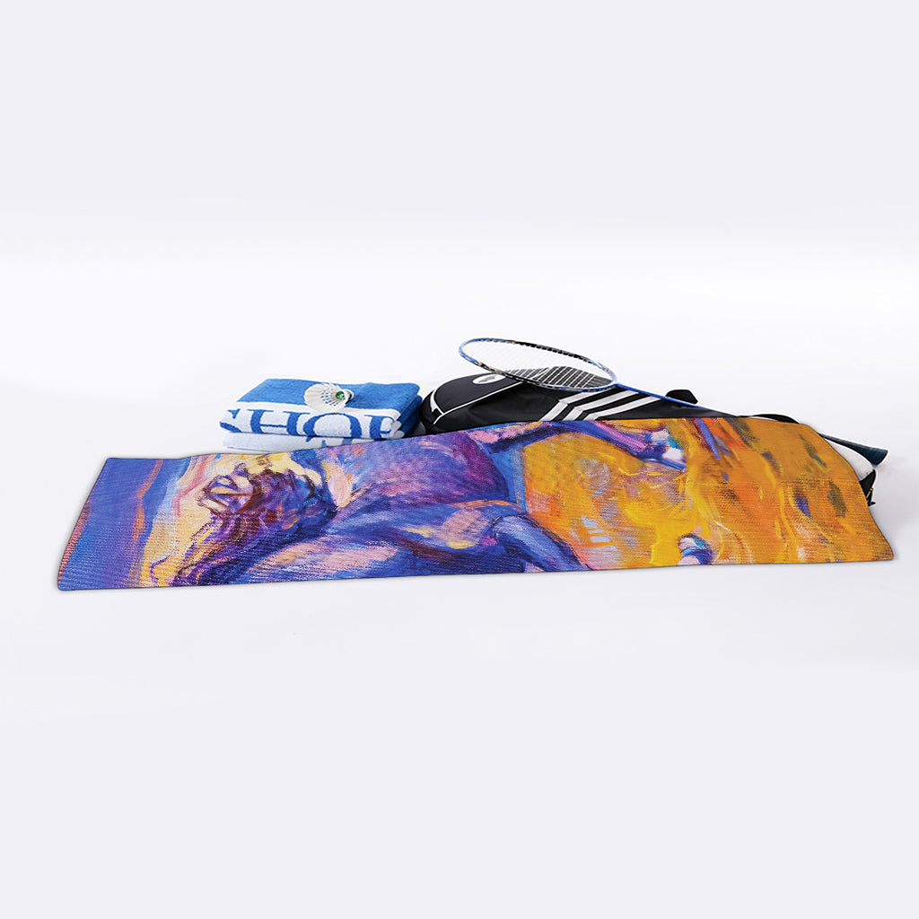 Sunset Horse Painting Print Sports Towel