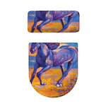 Sunset Horse Painting Print Toilet Lid And Tank Cover Set
