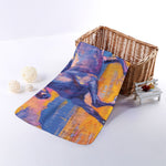Sunset Horse Painting Print Towel