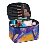 Sunset Horse Painting Print Travel Makeup Bag