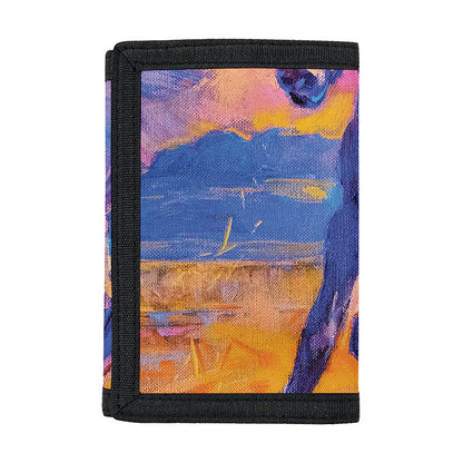Sunset Horse Painting Print Trifold Wallet
