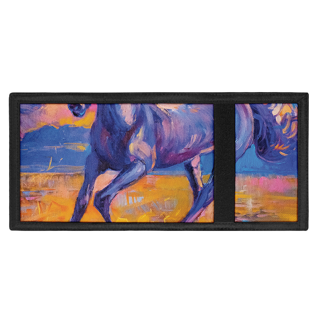 Sunset Horse Painting Print Trifold Wallet