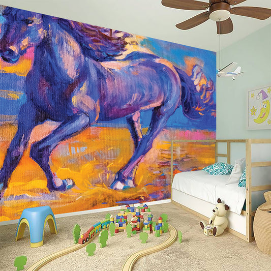Sunset Horse Painting Print Wall Sticker
