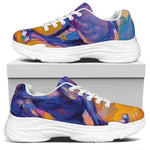 Sunset Horse Painting Print White Chunky Shoes