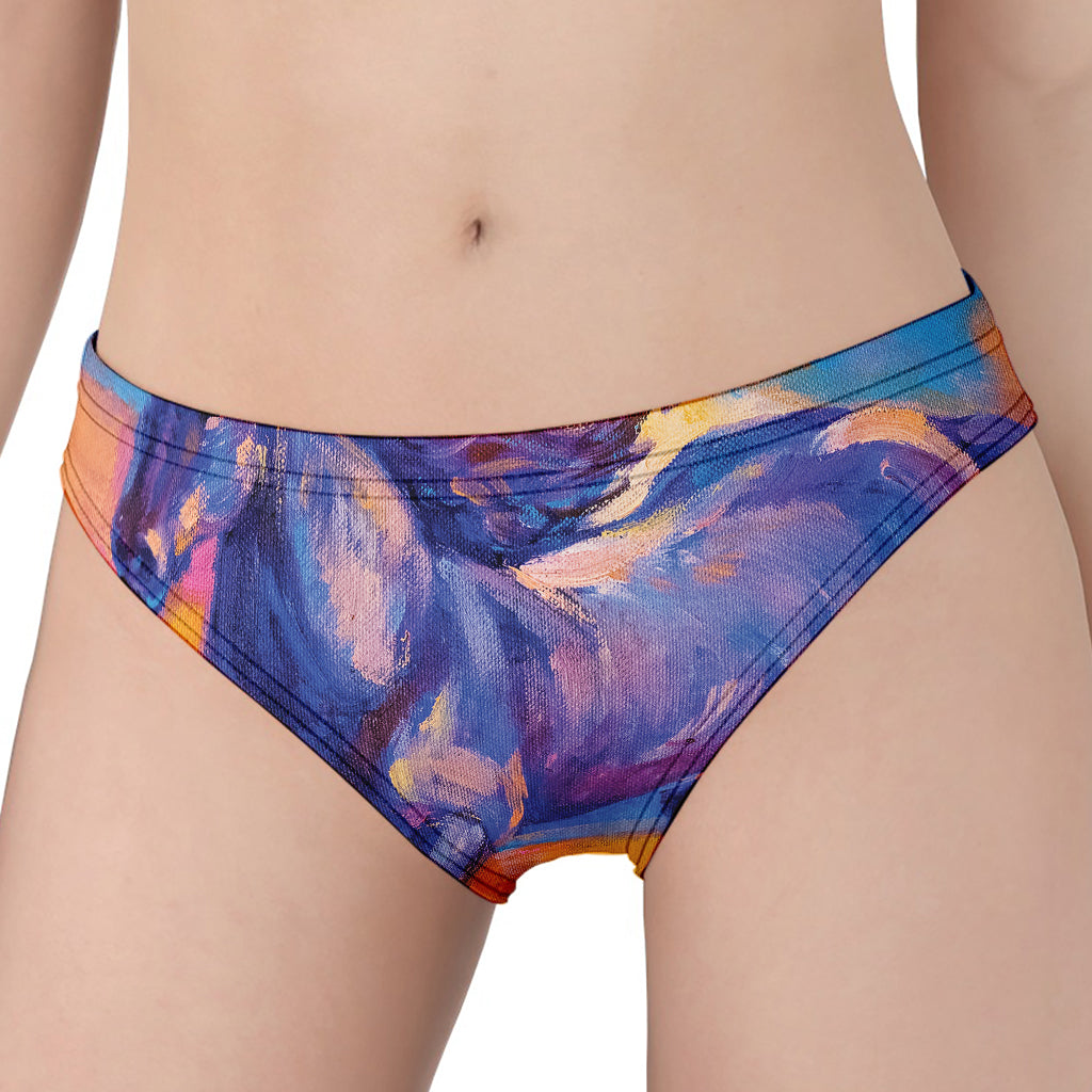 Sunset Horse Painting Print Women's Panties