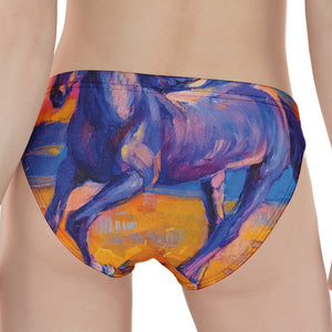 Sunset Horse Painting Print Women's Panties