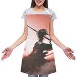 Sunset Japanese Samurai Print Adjustable Apron