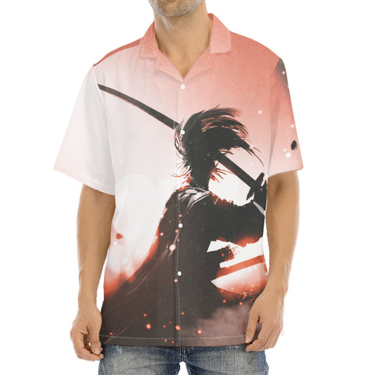 Sunset Japanese Samurai Print Aloha Shirt