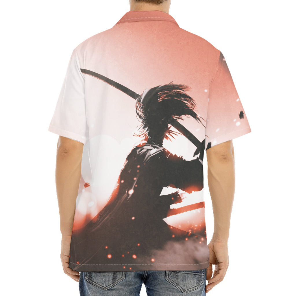 Sunset Japanese Samurai Print Aloha Shirt