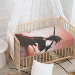 Sunset Japanese Samurai Print Baby Crib Sheet