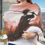Sunset Japanese Samurai Print Baby Seat Cover