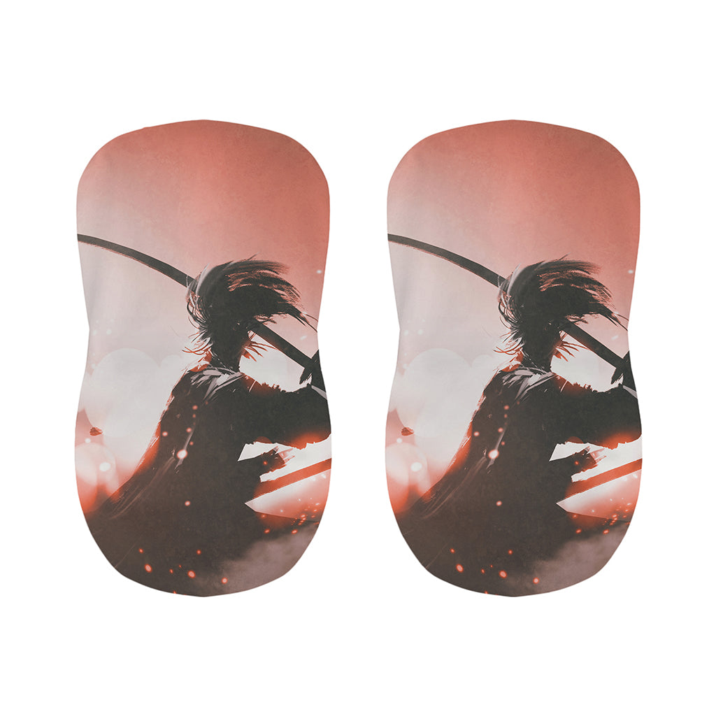 Sunset Japanese Samurai Print Bar Stool Covers
