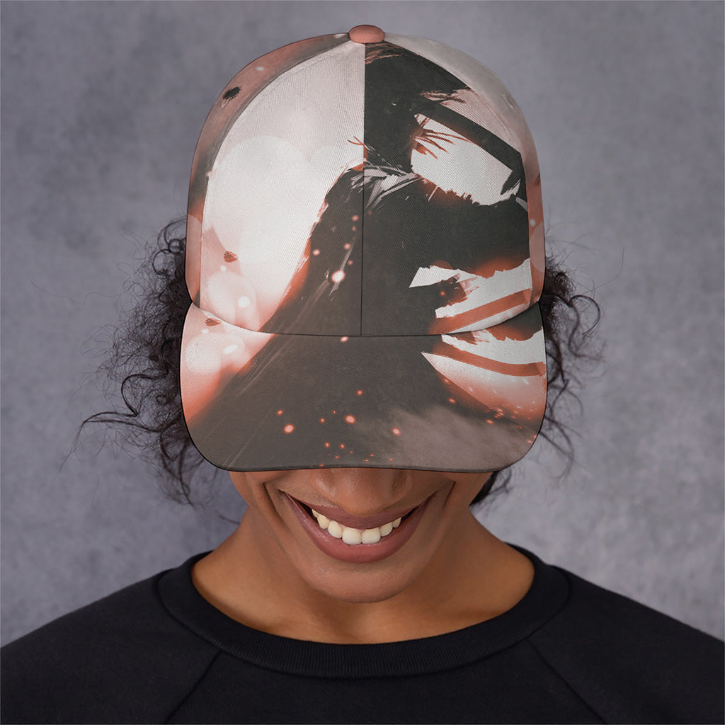 Sunset Japanese Samurai Print Baseball Cap