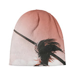 Sunset Japanese Samurai Print Beanie