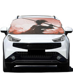 Sunset Japanese Samurai Print Car Windshield Snow Cover
