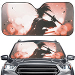 Sunset Japanese Samurai Print Car Windshield Sun Shade