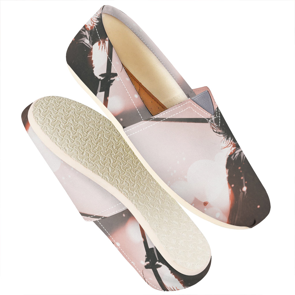 Sunset Japanese Samurai Print Casual Shoes