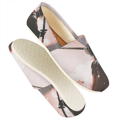Sunset Japanese Samurai Print Casual Shoes