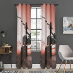 Sunset Japanese Samurai Print Curtain