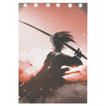 Sunset Japanese Samurai Print Curtain