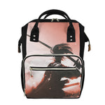 Sunset Japanese Samurai Print Diaper Bag