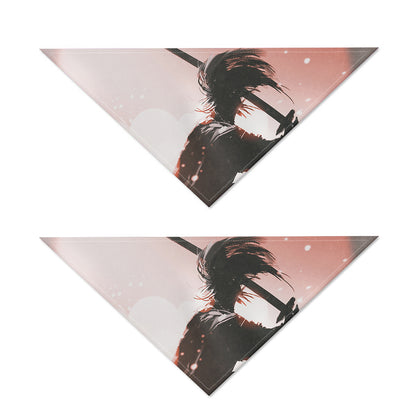 Sunset Japanese Samurai Print Dog Bandana