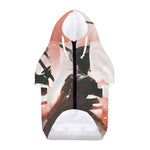 Sunset Japanese Samurai Print Dog Zip Up Hoodie