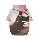 Sunset Japanese Samurai Print Dog Zip Up Hoodie