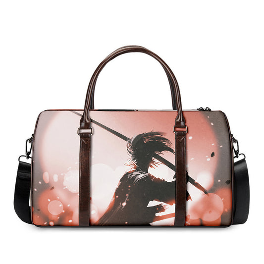 Sunset Japanese Samurai Print Duffle Bag