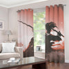 Sunset Japanese Samurai Print Grommet Curtains