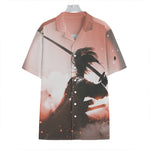 Sunset Japanese Samurai Print Hawaiian Shirt