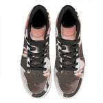 Sunset Japanese Samurai Print High Top Leather Sneakers