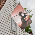 Sunset Japanese Samurai Print House Flag