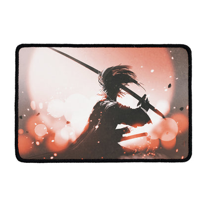 Sunset Japanese Samurai Print Kitchen Mat