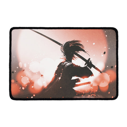 Sunset Japanese Samurai Print Kitchen Mat