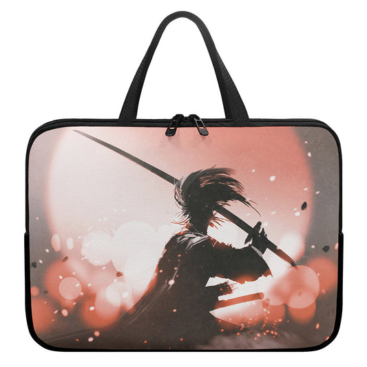 Sunset Japanese Samurai Print Laptop Sleeve With Handle