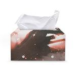 Sunset Japanese Samurai Print Leather Tissue Box Cover