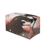 Sunset Japanese Samurai Print Leather Tissue Box Cover
