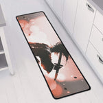 Sunset Japanese Samurai Print Long Kitchen Mat