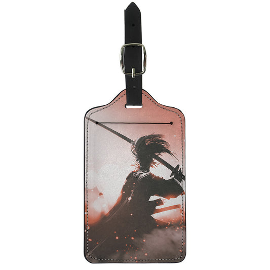 Sunset Japanese Samurai Print Luggage Tag
