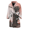 Sunset Japanese Samurai Print Men's Bathrobe