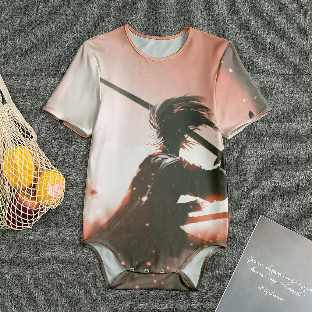 Sunset Japanese Samurai Print Men's Bodysuit