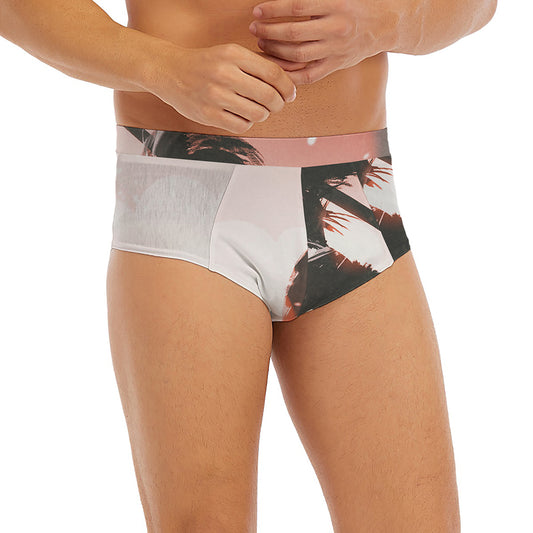 Sunset Japanese Samurai Print Men's Briefs