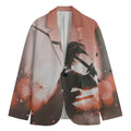Sunset Japanese Samurai Print Men's Cotton Blazer