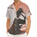 Sunset Japanese Samurai Print Men's Deep V-Neck Shirt