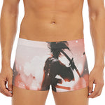 Sunset Japanese Samurai Print Men's Short Boxer Briefs